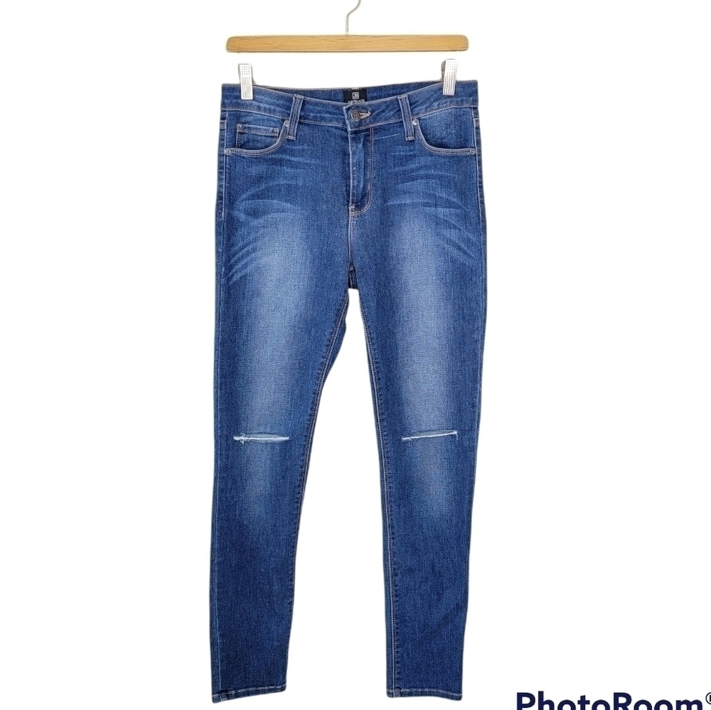Just Black | Distressed Cut Knee Skinny Jeans